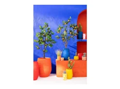 J-Line Macetero-Macetero de cerámica 22*19*40 cm Azul