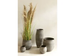 Outlet J-Line Macetero de cerámica marrón de 19x19x19 cm Marru00f3n