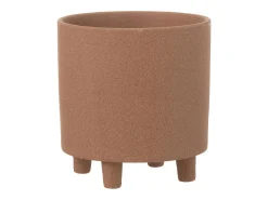 LANA DECO Macetero-Macetero de cerámica marrón de 20.5x20.5x21 cm Marru00f3n
