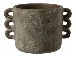LANA DECO Macetero-Macetero de cerámica marrón de 22x30x19.5 cm Marru00f3n