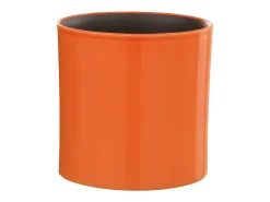J-Line Macetero-Macetero de cerámica de 14.5x14.5x14.5 cm Naranja