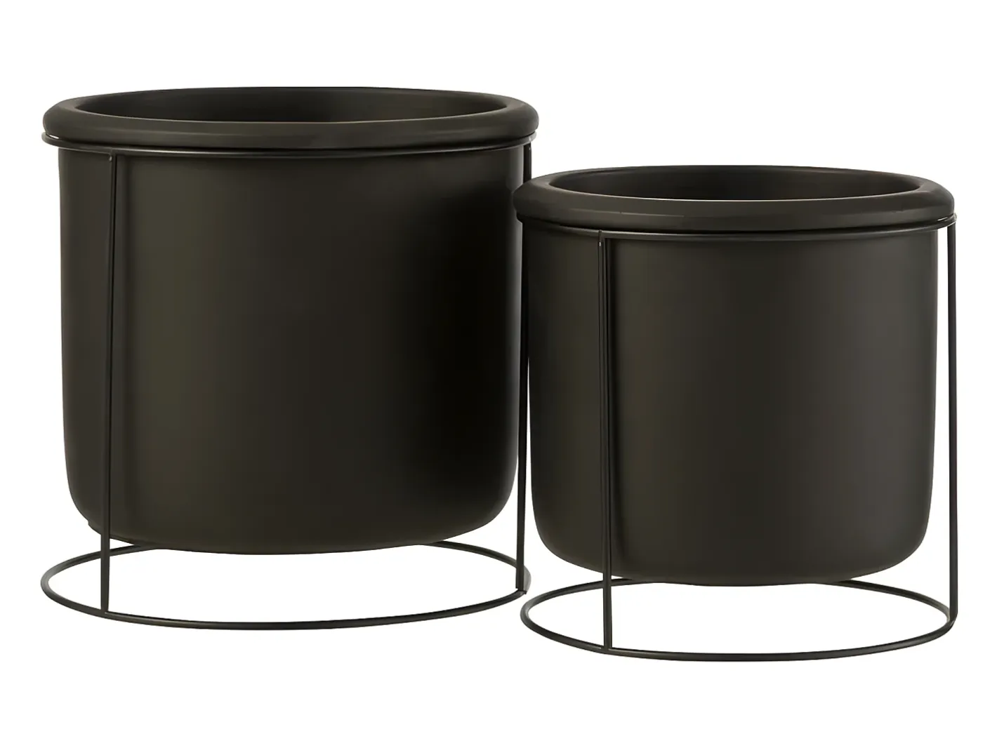 Outlet LANA DECO Macetero de cerámica de 20x20x19.5 cm Negro