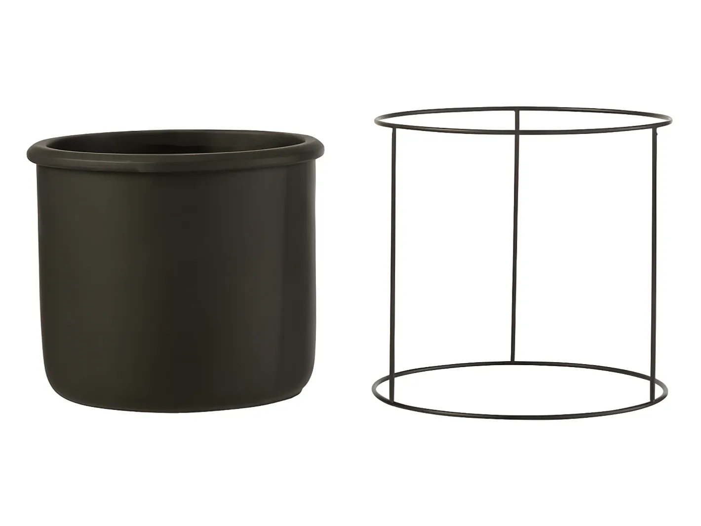 Outlet LANA DECO Macetero de cerámica de 20x20x19.5 cm Negro