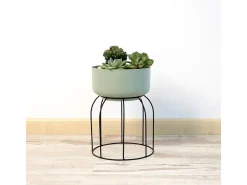 Macetero MOA Vinthera base alta acero claro Ø20x30 cm Verde New