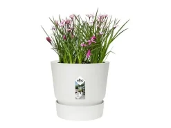 Outlet ELHO Macetero redondo 30 - Exterior Ø 29,5 x 27,8 cm - Blanco