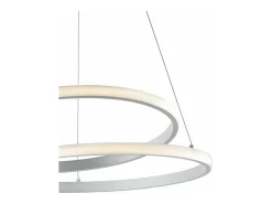 Malena Suspensión en metal y aluminio con LED CCT integrado con mando a distancia y cables eléctricos regulables 115 Ø50 BL247-SBC Blanco Online