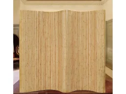 Biombo-Mampara de bambú 250 x 165 cm Natural Beige