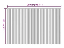 Biombo-Mampara de bambú 250 x 165 cm Natural Beige