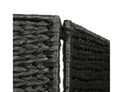 Biombo-Mampara divisoria 5 paneles 193x160 cm Jacinto de agua Negro