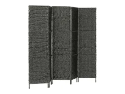 Biombo-Mampara divisoria 5 paneles 193x160 cm Jacinto de agua Negro