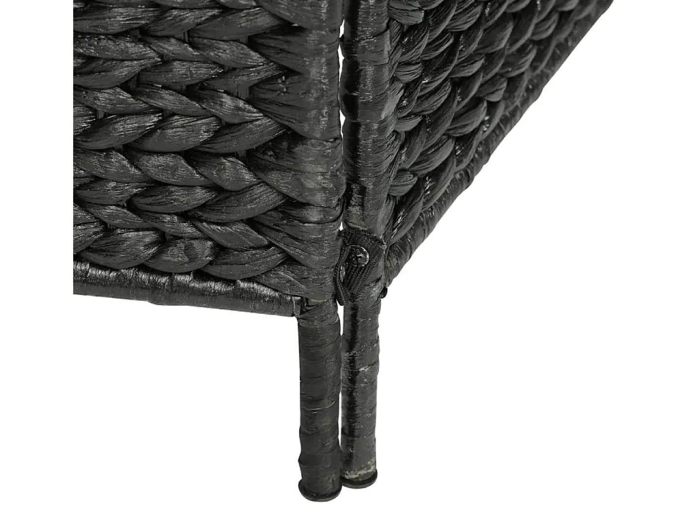 Biombo-Mampara divisoria 5 paneles 193x160 cm Jacinto de agua Negro
