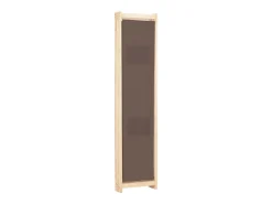 Biombo-Mampara divisoria de 3 paneles Marrón 120x170x4 cm Tela Marru00f3n