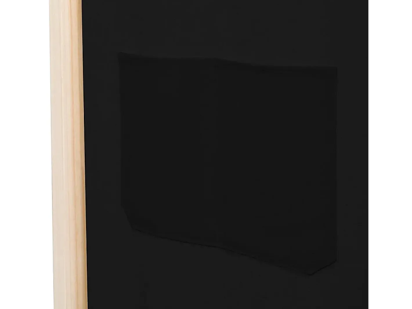 Mampara divisoria de 3 paneles Tela Negra 120x170x4 cm Negro New