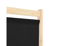 Mampara divisoria de 3 paneles Tela Negra 120x170x4 cm Negro New