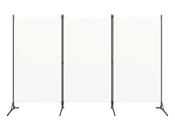Online Mampara divisoria de 3 paneles Tela Blanca 260x180 cm Blanco