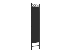 Discount Mampara divisoria de 4 paneles Tela Negra 160x200 cm Negro