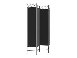 Discount Mampara divisoria de 4 paneles Tela Negra 160x200 cm Negro