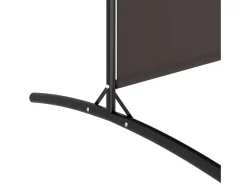 Biombo-Mampara divisoria de 4 paneles Marrón 346x180 cm Tela Marru00f3n