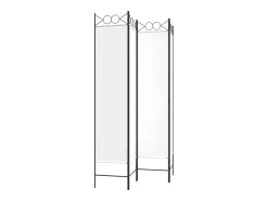 Mampara divisoria de 4 paneles Tela Blanca 160x200 cm Blanco