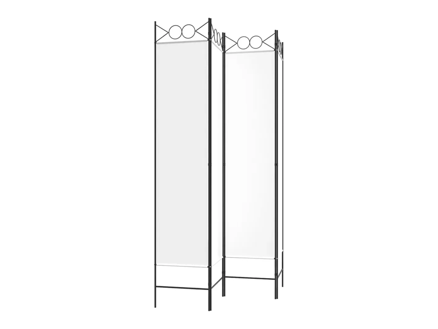 Mampara divisoria de 4 paneles Tela Blanca 160x200 cm Blanco