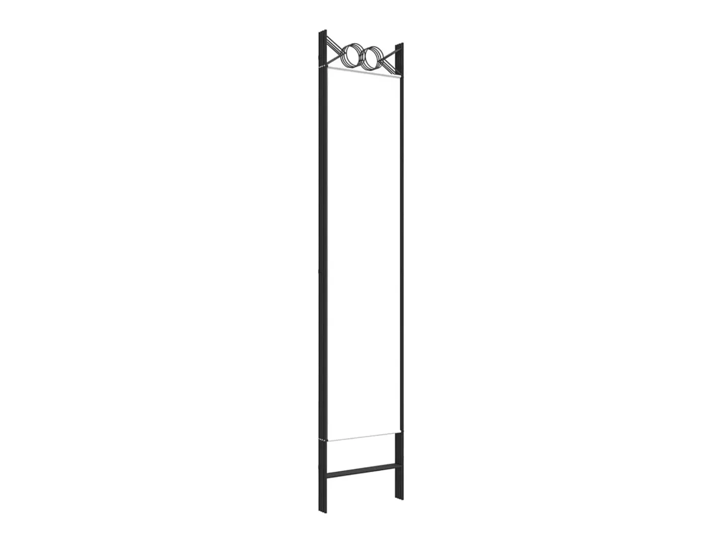 Mampara divisoria de 4 paneles Tela Blanca 160x200 cm Blanco