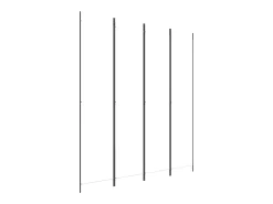 Biombo-Mampara divisoria de 4 paneles Tela Blanca 200x220 cm Blanco