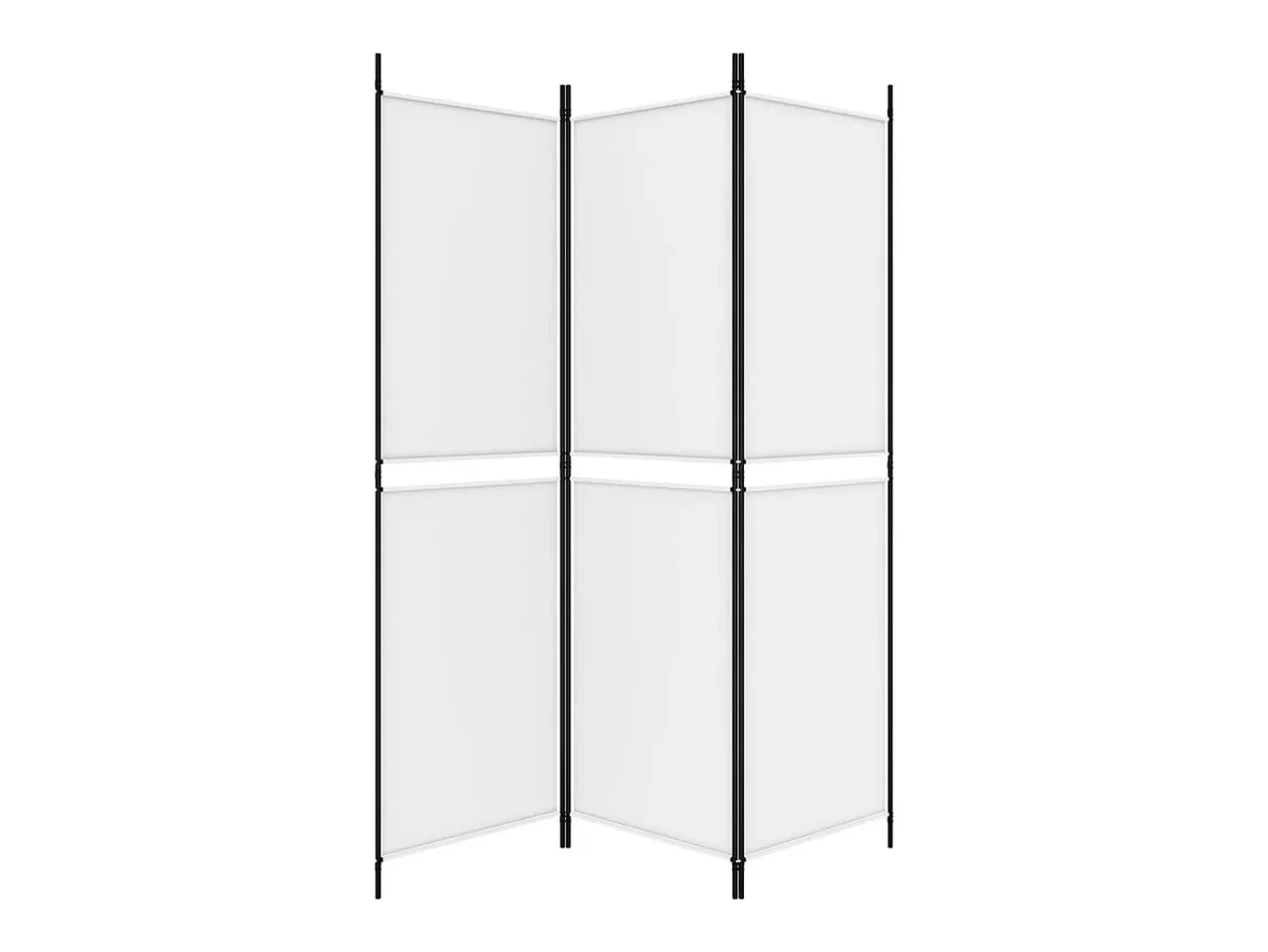 Mampara divisoria de 3 paneles Tela Blanca 150x180 cm Blanco Clearance