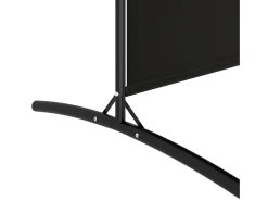 Biombo-Mampara divisoria de 4 paneles Tela Negra 346x180 cm Negro