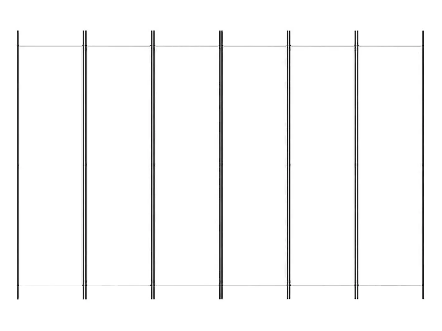 Mampara divisoria de 6 paneles Tela Blanca 300x200 cm Blanco Online