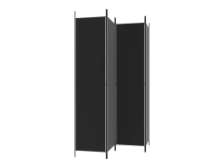 Sale Mampara divisoria de 4 paneles Tela Negra 200x220 cm Negro