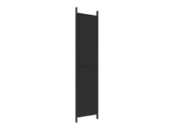 Sale Mampara divisoria de 4 paneles Tela Negra 200x220 cm Negro