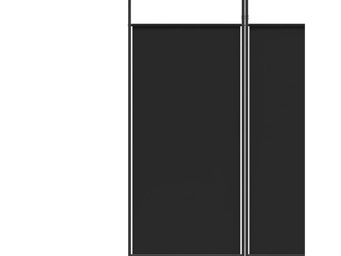 Sale Mampara divisoria de 4 paneles Tela Negra 200x220 cm Negro