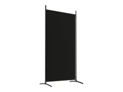 Biombo-Mampara divisoria de 2 paneles Tela Negra 175x180 cm Negro