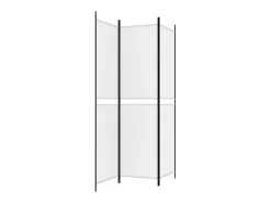 Biombo-Mampara divisoria de 3 paneles Tela Blanca 150x200 cm Blanco