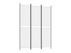 Biombo-Mampara divisoria de 3 paneles Tela Blanca 150x200 cm Blanco
