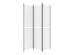 Biombo-Mampara divisoria de 3 paneles Tela Blanca 150x200 cm Blanco