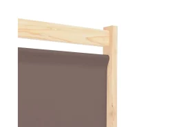 Biombo-Mampara divisoria de 4 paneles Marrón 160x170x4 cm Tela Marru00f3n
