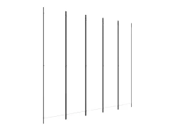 Mampara divisoria de 5 paneles Tela Blanca 250x220 cm Blanco