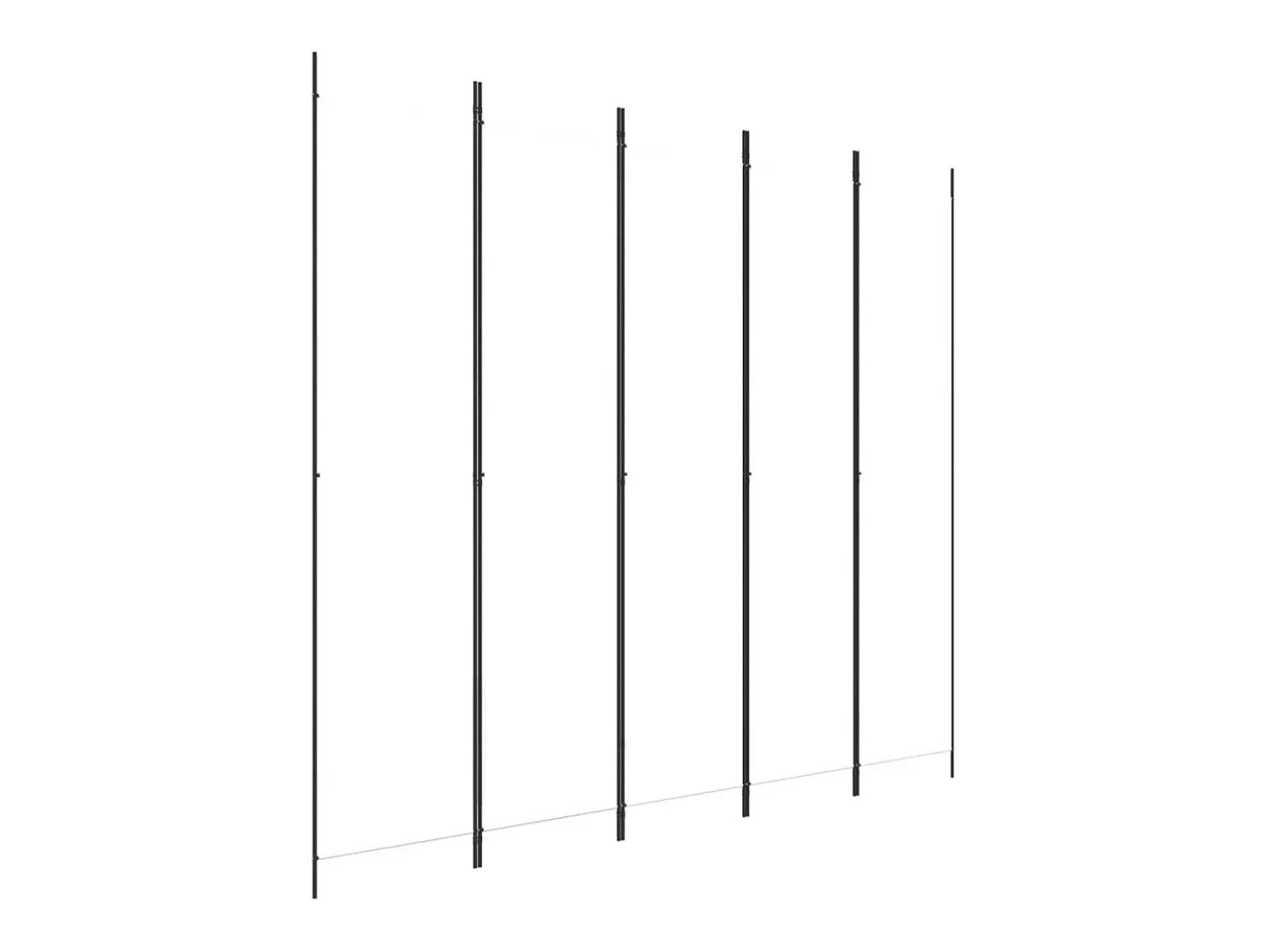 Mampara divisoria de 5 paneles Tela Blanca 250x220 cm Blanco