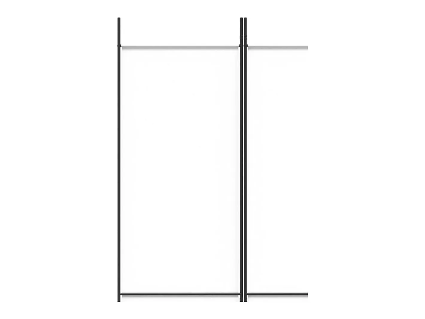 Mampara divisoria de 5 paneles Tela Blanca 250x220 cm Blanco
