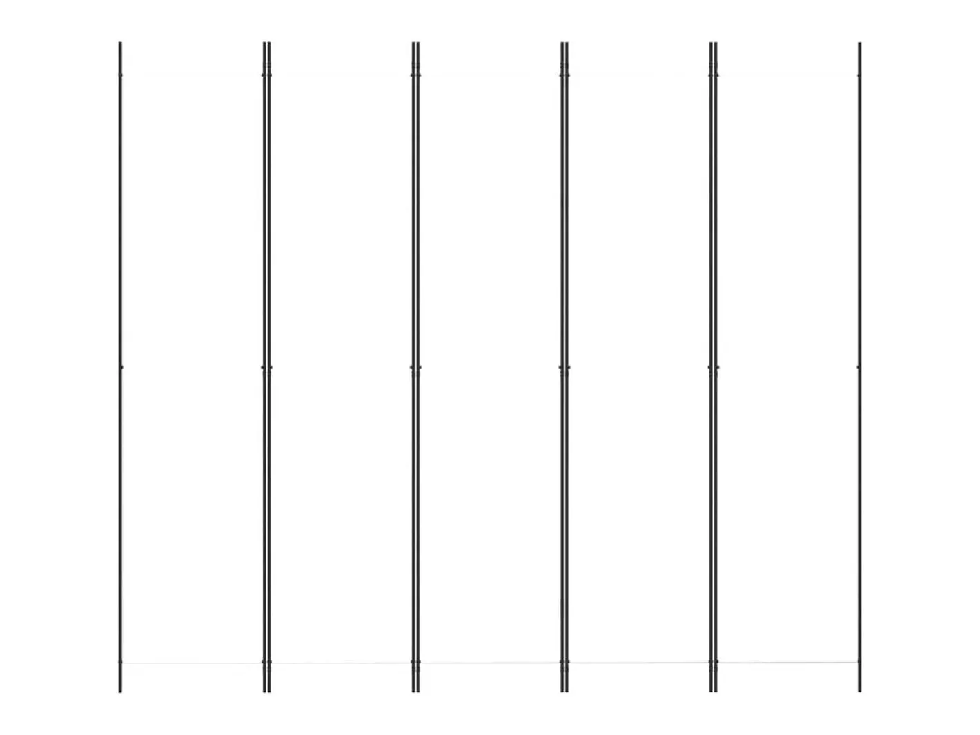 Mampara divisoria de 5 paneles Tela Blanca 250x220 cm Blanco
