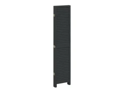 Mampara divisoria de 5 paneles en madera maciza de paulownia negra Negro Online