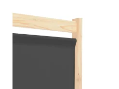 Biombo-Mampara divisoria de 3 paneles 120x170x4 cm Tela Gris