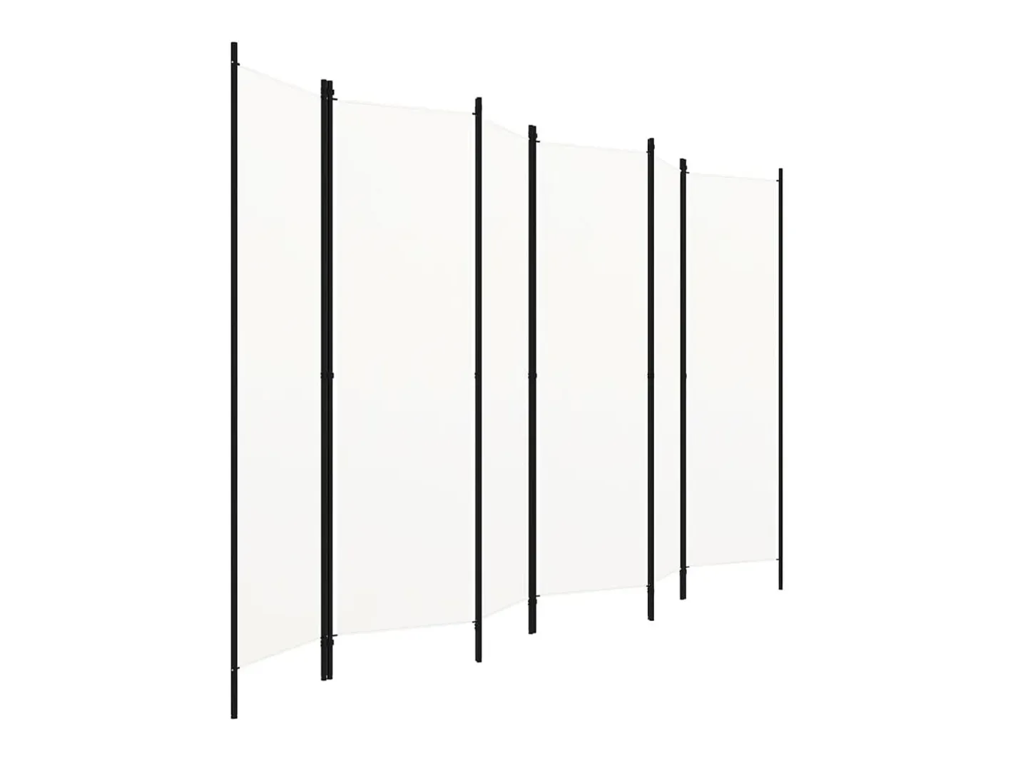 Hot Mampara divisoria de 6 paneles Blanca 300x180 cm Blanco