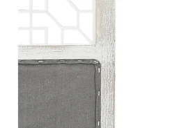 Biombo-Mampara divisoria de 6 paneles 210x165 cm Tela Gris