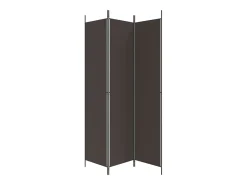 Hot Mampara divisoria de 3 paneles Marrón 150x220 cm Tela Marru00f3n