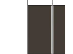 Hot Mampara divisoria de 3 paneles Marrón 150x220 cm Tela Marru00f3n