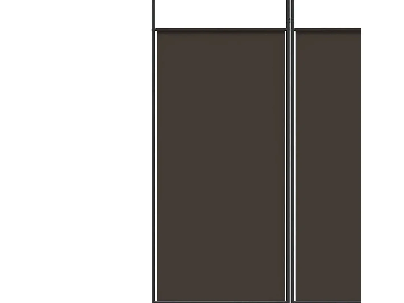 Hot Mampara divisoria de 3 paneles Marrón 150x220 cm Tela Marru00f3n