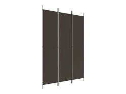 Hot Mampara divisoria de 3 paneles Marrón 150x220 cm Tela Marru00f3n
