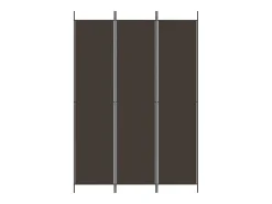 Hot Mampara divisoria de 3 paneles Marrón 150x220 cm Tela Marru00f3n